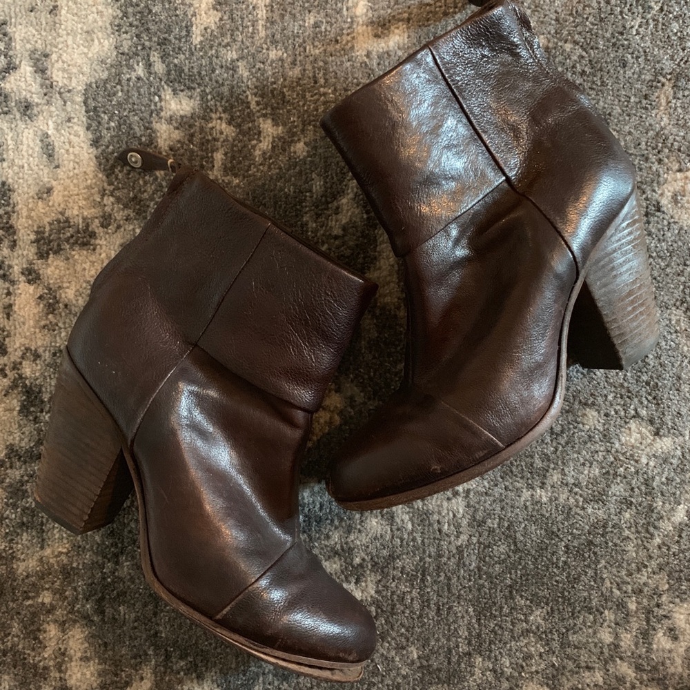 Rag & Bone Newbury Brown Ankle Boots SZ 37.5